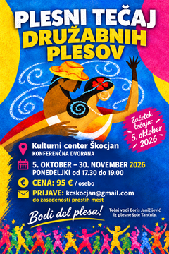 Plesni tecaj jesen 2026 plakat